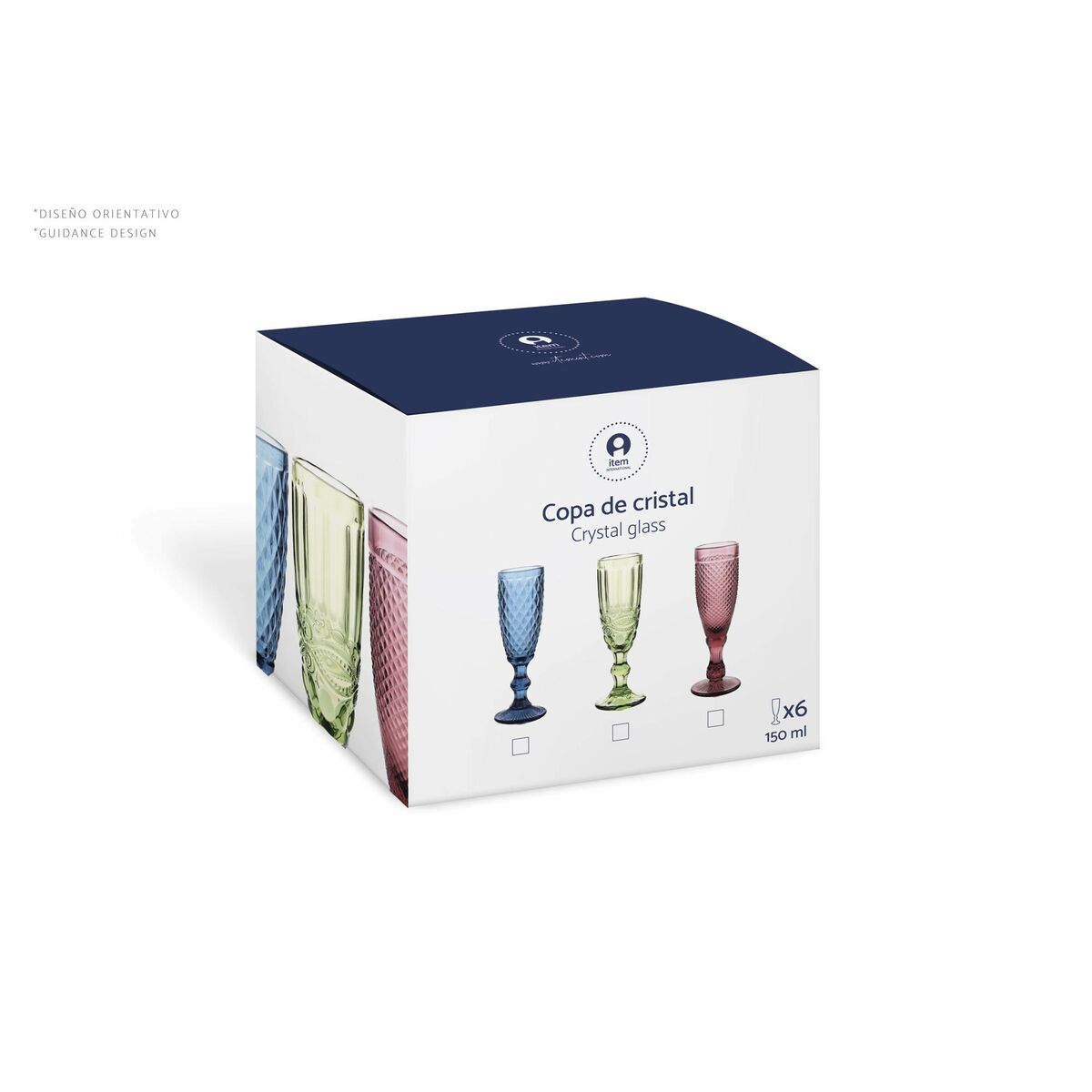 Set Čaša Home ESPRIT Siva Kristal 325 ml (6 kom.)